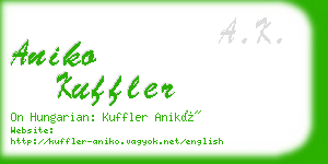 aniko kuffler business card